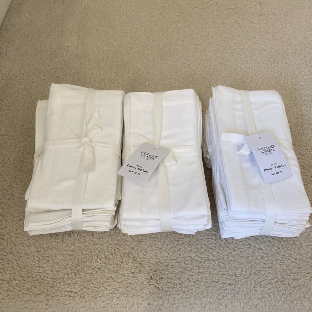 Hotel Dinner Napkins, Set of 12 - Picture 2 of 3